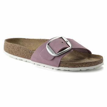 Dámské Madrid Birkenstock Big Přezkou Orchid Nubuck Læder Fialové | CZ 412JPQ